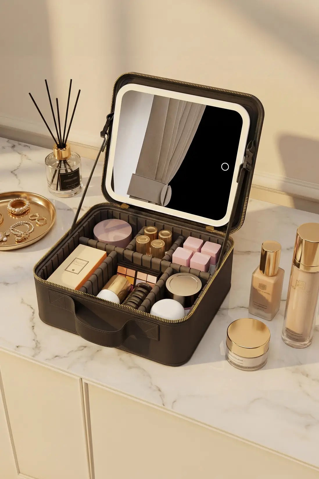 Iselia Mirror Light Make Up Bag